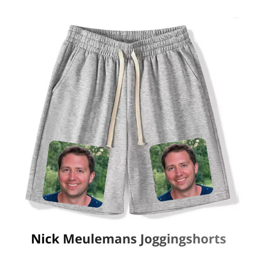 Lichtgrijze Joggingshorts