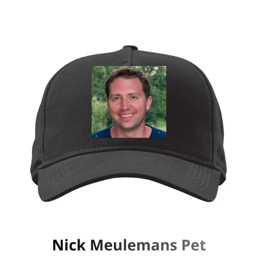 Zwarte Pet met Meulemans logo