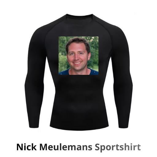 Zwart Sportshirt met Meulemans logo