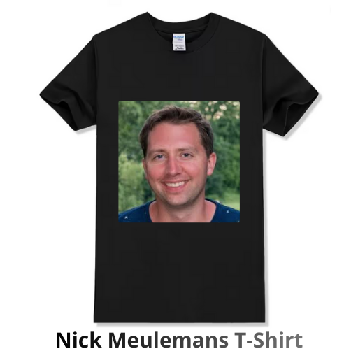 Zwart T-shirt met Meulemans logo