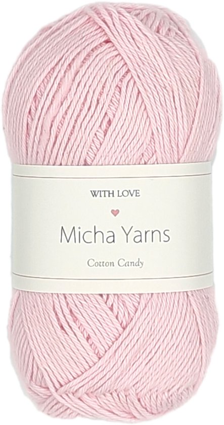 Bol zacht roze katoen wol